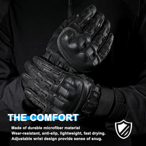 Tactical Shooting Motorcycle <strong>Gloves</strong> Hard Shell Knuckle Protection Leather Palm Half Finger Extra <strong>Grip</strong> Padded for Riding Outdoor - Product Image 4
