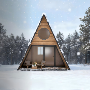 Maison triangulaire en acier préfabriquée, cabane, hôtel, resort, lodge de luxe, villa pour les vacances, glamping, <span class=keywords><strong>chalet</strong></span>, maison modulaire - Product Image 4