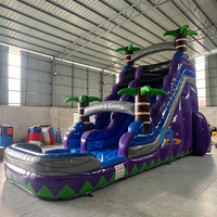 Château gonflable commercial simple et populaire, piscine gonflable, toboggan aquatique pour divertissement en plein air