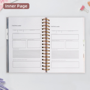 Diario de Estudio Bíblico Personalizado con Tapa Dura de Papel con Logotipo en Dorado, Espiral Metálica Doble y Separadores con Pestañas - Product Image 4