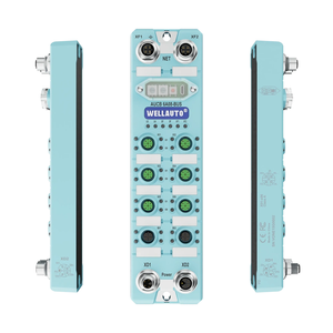 WELLAUTO <span class=keywords><strong>AUEC</strong></span> 8A0B IO-LINK Master Ether-cat 8 configurable Classe A/8 Classe B 24 DVC Alimentation électrique IP67 Boîtier métallique - Product Image 1