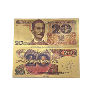 Billetes <span class=keywords><strong>de</strong></span> Banco <span class=keywords><strong>de</strong></span> Polonia Sin Valor Nominal <span class=keywords><strong>de</strong></span> 10, 20, 50, 100, 200, <span class=keywords><strong>500</strong></span> y 1000 PLN, Chapados en Oro <span class=keywords><strong>de</strong></span> 24k - Product Image 4