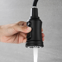 Robinet de cuisine à ressort double eau chaude et froide évier rotatif télescopique anti-éclaboussures robinet à ressort