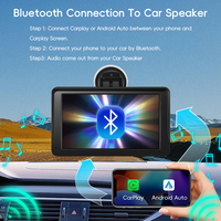 Dropshipping: Pantalla Portátil de 7 Pulgadas para el Tablero del Automóvil, de Alto Brillo, Inalámbrica, con Apple CarPlay y Android Auto, Estéreo para Auto