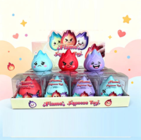 Jouet à presser Flamme, Blocs sensoriels anti-stress en forme de flamme mignonne avec son craquant, Jouet sensoriel souple pour adultes, Cadeau de fête