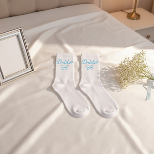 <strong>Bride</strong> Letter Ruffle <strong>Socks</strong> Black White Women Crew <strong>Socks</strong> Wedding Engagement Party Gift - Product Image 3