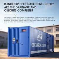 Conteneur de centre de données portable préfabriqué |   Solution informatique tout-en-un étanche pour l'extérieur, avec extension modulaire intégrée, en stock