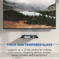 Support d'étagère mural fixe pour routeur Set Top Box 295x210mm Taille Acier laminé à froid Support mural universel pour lecteur DVD