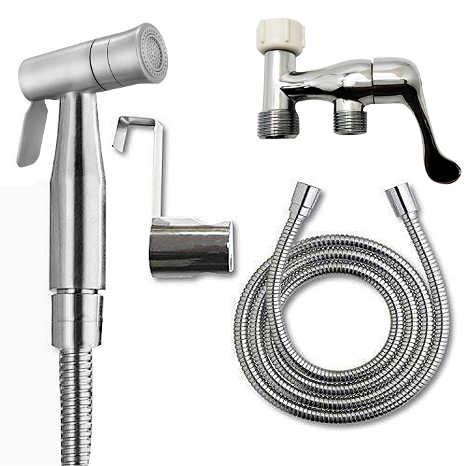 la chine Double Fonction 2 Pulvérisateur (Flux/Jet) poche de Toilette Bidet Shattaf Couche-Culotte Pulvérisateur Kit