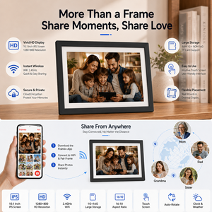 Cornice Digitale WiFi Cloud da 10.1 Pollici con Display IPS HD e Condivisione <span class=keywords><strong>Foto</strong></span> tramite APP - Product Image 2