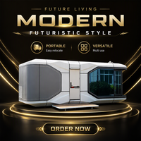 Hoteles Cápsula Espaciales Finamente Decorados a Precio Razonable, Casas Contenedor Prefabricadas, Duraderas, Ecológicas, Impermeables y de Diseño Moderno