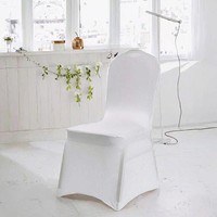IVhomeshop Lot de 20 housses de chaise universelles en spandex blanc, durables, 39Dx35Wx27Hcm, pour salle à manger, mariage, banquet et fête