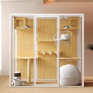 <span class=keywords><strong>Casa</strong></span> para Gatos Panorámica, Grande, de Madera Maciza y Vidrio, con Diseño de Lujo - Product Image 5