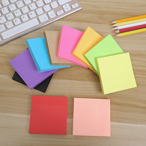 Korean Style Fluorescent Sticky Notes Colorful Self Adhesive Memo <b>Pads</b> Strong Stickiness Office School Stationery Wholesa - Product Image 1