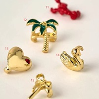 Breloques vintage pour tongs, pendentifs et breloques élégants en laiton pour sandales et chaussures