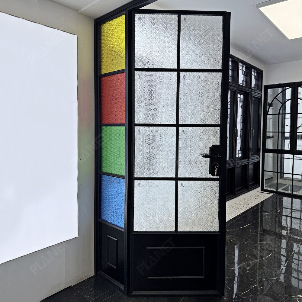 Custom French Retro Old Aluminum Alloy Swing Door Aluminum Glass Doors