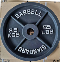 Plaques de musculation en fonte de 2,5 kg à 25 kg pour haltères, entraînement de force, salle de sport professionnelle, club