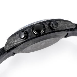 Reloj Mecánico Automático Negro de Moda, Superficie de Zafiro, Correa de Cuero y Nailon, Estilo Hip Hop para Raperos - Product Image 4