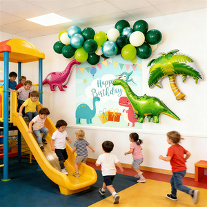 Set <span class=keywords><strong>di</strong></span> Palloncini 3D Rotondi in Alluminio a Forma <span class=keywords><strong>di</strong></span> Animali Cartoon per Feste <span class=keywords><strong>di</strong></span> <span class=keywords><strong>Compleanno</strong></span> dei Bambini, Decorazioni per Sfondi Celebrazionali che Creano <span class=keywords><strong>Gioia</strong></span> - Product Image 2