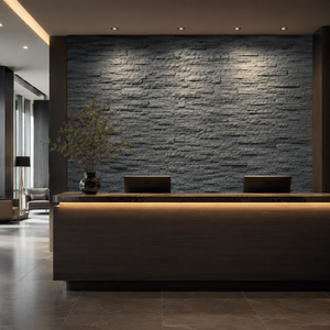 Black Quartzite Slate Flag Slab Exterior Wall Cladding Split Surface Contemporary Design Durable AntAcid Resistance - Product Image 5