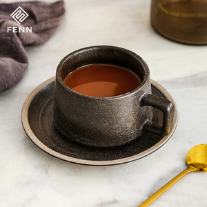 FENN in stile retrò giapponese tazza <span class=keywords><strong>da</strong></span> <span class=keywords><strong>tè</strong></span> caffè Espresso tazze <span class=keywords><strong>da</strong></span> sottobicchiere in ceramica piattini Cappuccino Latte tazze <span class=keywords><strong>da</strong></span> <span class=keywords><strong>tè</strong></span> 9 once tazza e <span class=keywords><strong>piattino</strong></span> - Product Image 6