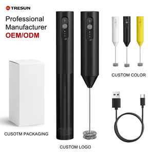 Mousseur à lait électrique portatif compatible USB avec support ou couvercle pour café, lattes, cappuccino, matcha - Product Image 3