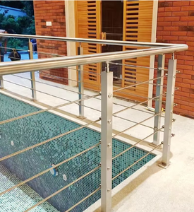 Barandilla de Acero Inoxidable para Escaleras, Autoinstalable, Montada en el Suelo, Moderna, para Exteriores, con 3 Años de Garantía - Product Image 1