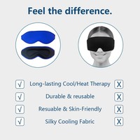 Masque oculaire 3D profilé chaud et froid en mousse à mémoire de forme souple, avec sangle réglable, occultant la lumière, pour le sommeil et les voyages, idéal pour la nuit