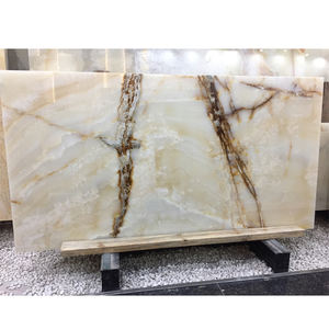 لطيفة الطبيعية الفاخرة عقيق يماني أبيض اللون بلاطة للديكور الداخلي - Product Image 4