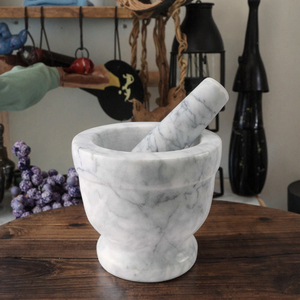 Pilon en pierre naturelle écologique, petit moulin domestique pour herbes, épices, garniture de raviolis, fabrication de pâte d'ail, outil artisanal - Product Image 3