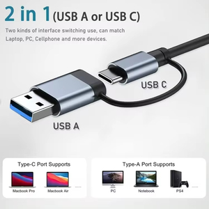 Concentrador de datos 8 en 1 con 4 puertos de datos <span class=keywords><strong>USB</strong></span> a 1, lector de tarjetas SD/TF, audio de 3,5mm para teléfonos, portátiles, <span class=keywords><strong>iPad</strong></span> <span class=keywords><strong>Pro</strong></span> Switch y más - Product Image 3