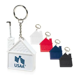 Cinta Métrica Promocional con Forma de Casa Personalizada, Producto de Recuerdo con Logotipo para Llavero - Product Image 2