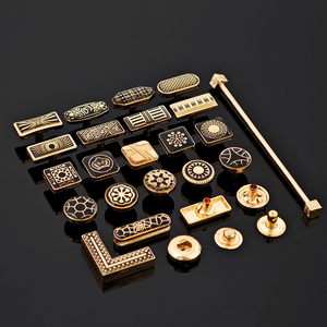 Custom Metal <b>Snap</b> Buttons Rectangle Vintage Embossed Logo Button Set for Thobe Shirt Decorative <b>Fasteners</b> - Product Image 3