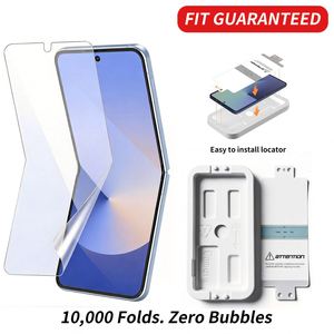 Film de protection d'écran OEM HD en TPU pour Samsung Galaxy Z Flip 8, confidentialité, auto-réparant, sans bords blancs, haute résistance au pliage, avec logo en verre - Product Image 1