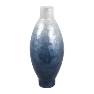 Vaso Decorativo Alto Ombre, Vaso per Fiori Contemporaneo Texturizzato per Soggiorno, Ufficio e Tavolo - Product Image 4
