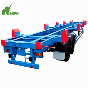 Châssis de semi-<span class=keywords><strong>remorque</strong></span> squelette à <span class=keywords><strong>double</strong></span> essieu pour terminal maritime, idéal pour le transport de conteneurs - Vente directe fabricant - Product Image 6