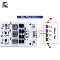 Placa Equilibradora Activa de Baterías de Litio XJ 2A con Capacitor BMS 4S 8S 16S 24S para Baterías NCM, LiFePO4 y Sodio