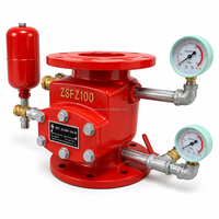 Katup Alarm Basah ZSFZ DN100 DN150 DN200 1.2MPa Sistem Sprinkler Otomatis Ruang Tunda Alarm Motor Air OEM Besi Cor Tahan Lama