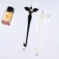 Nouveau stylo-plume en verre cristal étincelant, style féminin, avec attrape-rêves scintillant, outil de calligraphie de haute qualité pour une écriture fluide