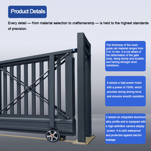 Puerta Corredera Automática de Seguridad Extra Larga y Resistente, Eléctrica, Suspendida, Tipo Cantilever, para Escuelas, Villas, Hospitales, Gimnasios - Suministro de Fábrica - Product Image 3