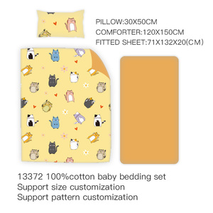 Bộ Đồ Giường Bé Đặt Cotton Tùy Chỉnh Phim Hoạt Hình Bé <span class=keywords><strong>Comforter</strong></span> Bộ Hoạt Động Nhuộm Gối Chăn Nệm Trẻ Em Bộ Đồ Giường Đặt - Product Image 2