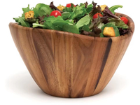 Ensemble de bols à salade en bois de qualité supérieure au meilleur prix, avec assiette et plateau, style campagnard, couverts pour les fêtes, vaisselle