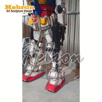 Costume de cosplay robot mecha LED noir pour adulte avec éclairage multicolore, costume lumineux pour les spectacles de fête, unisexe