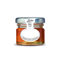 Pot en verre miniature pour miel de 25 ml, 30 ml, 35 ml avec couvercle, petit récipient pour confiture, stockage alimentaire, emballage haut de gamme