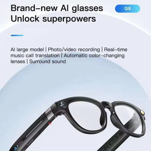 Lunettes Intelligentes Q8 BT WiFi IA avec Caméra 800MP 4K, Enregistrement Photo/Vidéo, <span class=keywords><strong>Traduction</strong></span> IA, Étanche IPX-6, Pliables et Automatiques - Product Image 3