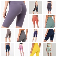 Celana Yoga Wanita Edingle Solid Polyamide Anti Kusut, Model Ketat Pinggang Tinggi, Pengangkat Pinggul, Pengontrol Perut, Pakaian Pembentuk Tubuh untuk Musim Panas