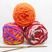 Fil de velours chenille Dimuni de haute qualité, riche, doux et chaud, 100% polyester, antibactérien, recyclé, diamètre 6-7 mm, pour le crochet