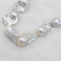 Perles baroques d'eau douce authentiques en forme de flamme irrégulière, 14-16 mm, pour la fabrication de bijoux (vente en gros)
