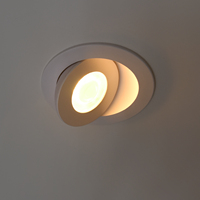 Spot LED orientable 4 pouces 5CCT sélectionnable, inclinable 360°/90°, intensité variable, avec boîtier de jonction, pour éclairage directionnel d'œuvres d'art
