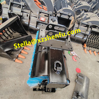 Balayeuse rotative hydraulique pour excavatrice, brosse mixte, nettoyeur de routes pour balayage des débris de construction